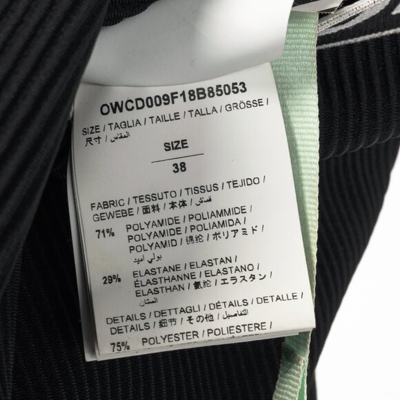 Off-White Black Logo-Waistband Ribbed Leggings - Picture 8 of 11